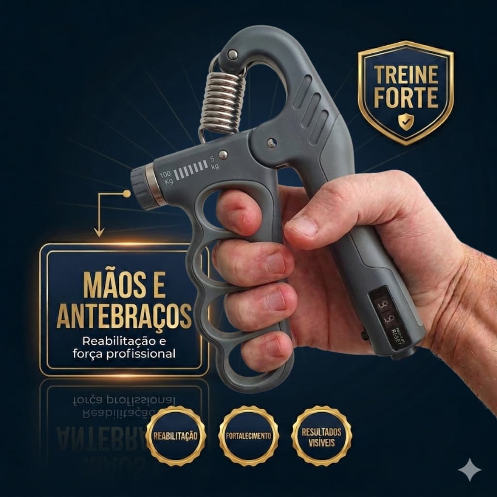 Hand Grip Fitness De Punho Ajustável Antebraço Mãos DE 5 A 100KG Profissional Crosfit Contador