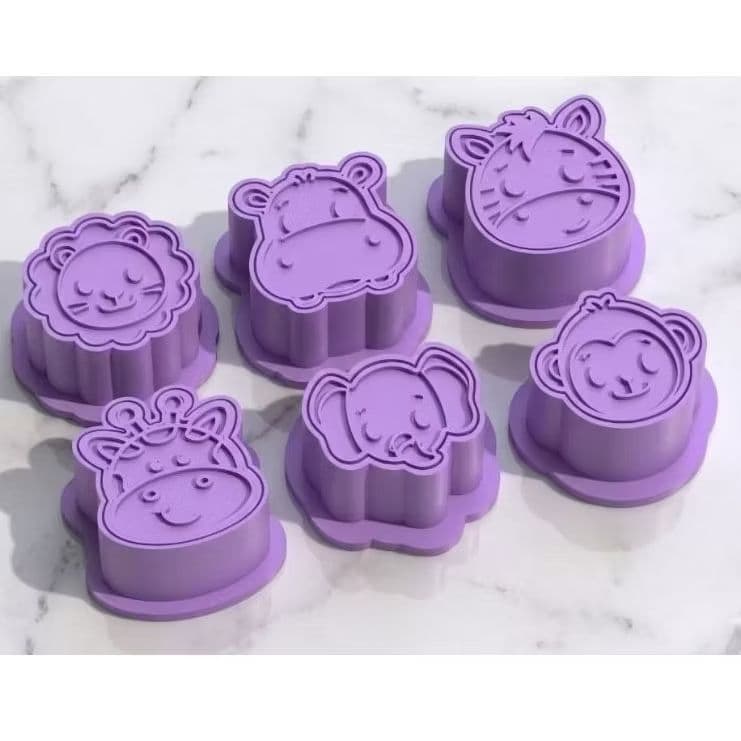 Ejetor e Modelador Para Massas, Doces e Brigadeiros | Ejetor Safari Kit Completo | Leão Macaco Zebra Girafa