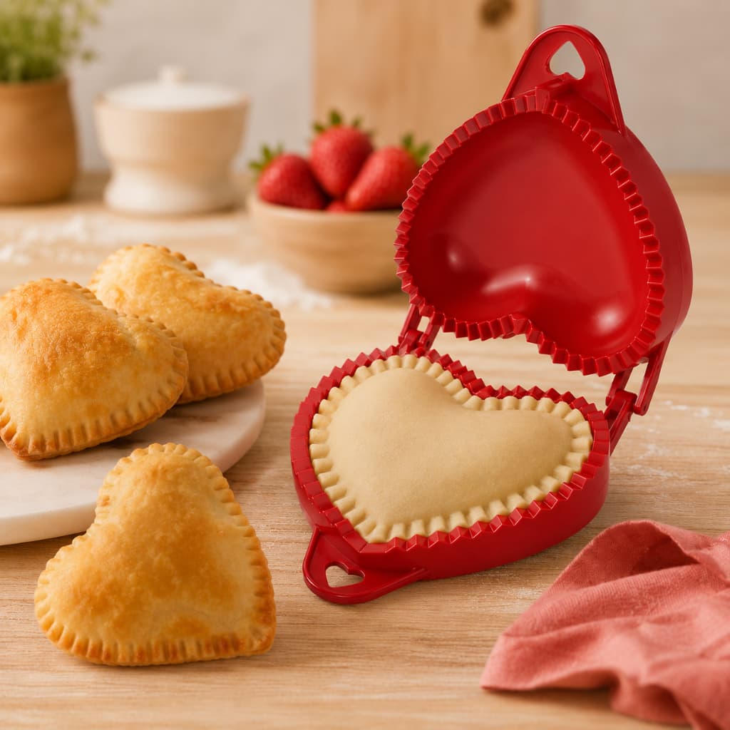 Forma Coração para Fechar Cortar e Modelar Pastel Fogazza Salgados Keita