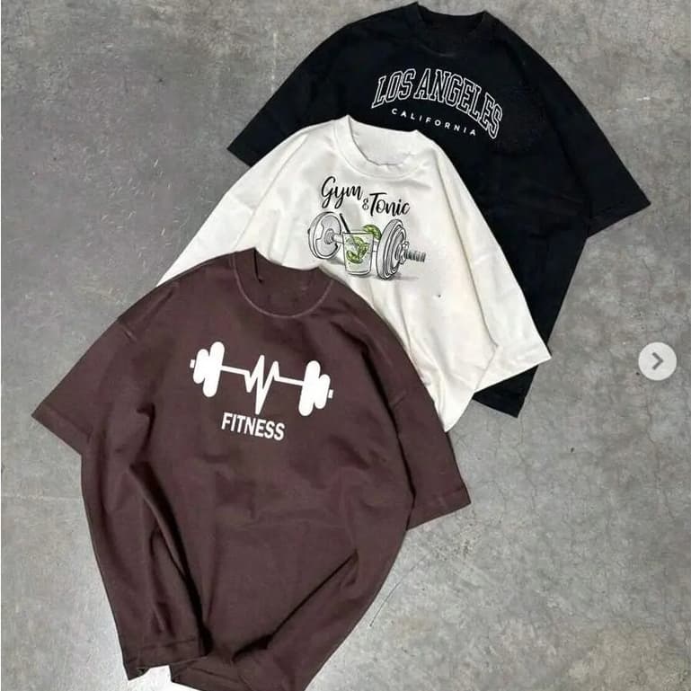 Kit 3 Camisetas Camisa Fitness Peso Academia Los Angeles Estilo Estilosa Cores Unissex 100% Algodão