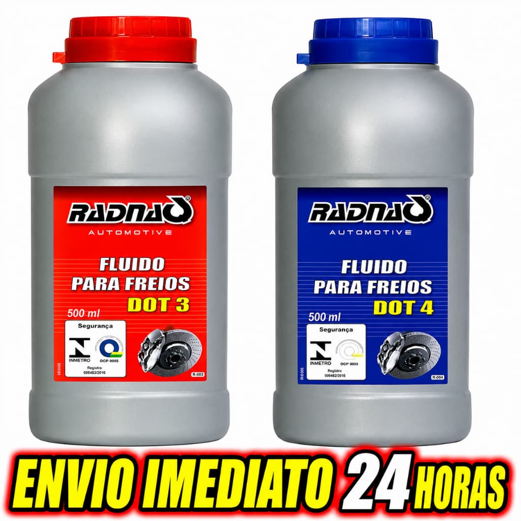 Fluido De Freio Dot 3 - Dot 4 Radnaq Original Oleo de freio 500ml 7899470211022