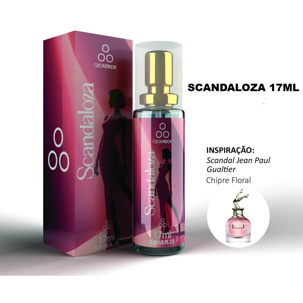 Perfume Feminino Scandaloza / perfume Ozonteck/ 17 Ml / alta fixação/ Família olfativa Floral Oriental