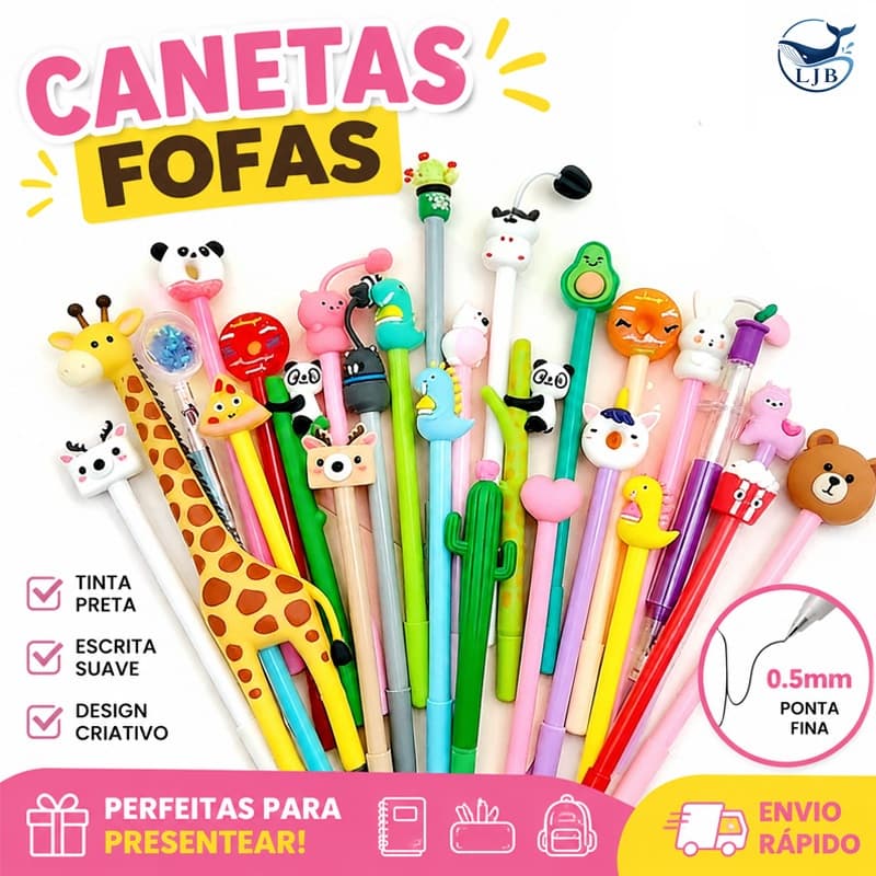 5/10/15/20 PCS unidades Caneta fofa Criativa Gel Personagens Animadas Kawaii modelos ZXB