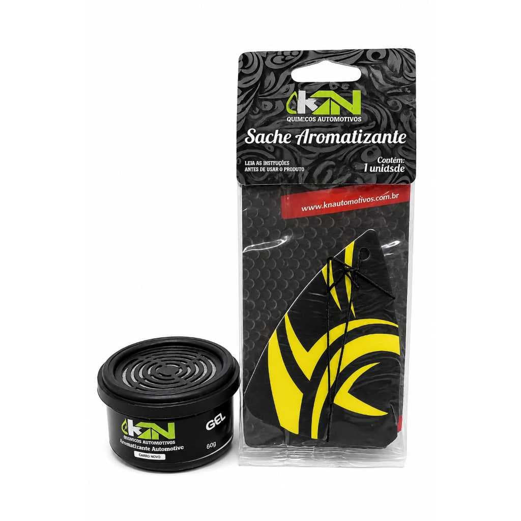 Cheirinho Aromatizante em Gel + Aromatizante em Folha KN Fragrâncias Variadas