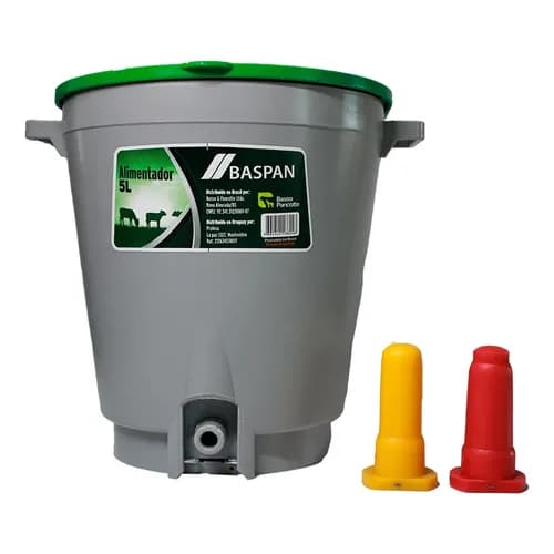 Balde Alimentador Mamadeira 5l Para Bezerro Terneiro Ovelha Baspan Amamentador