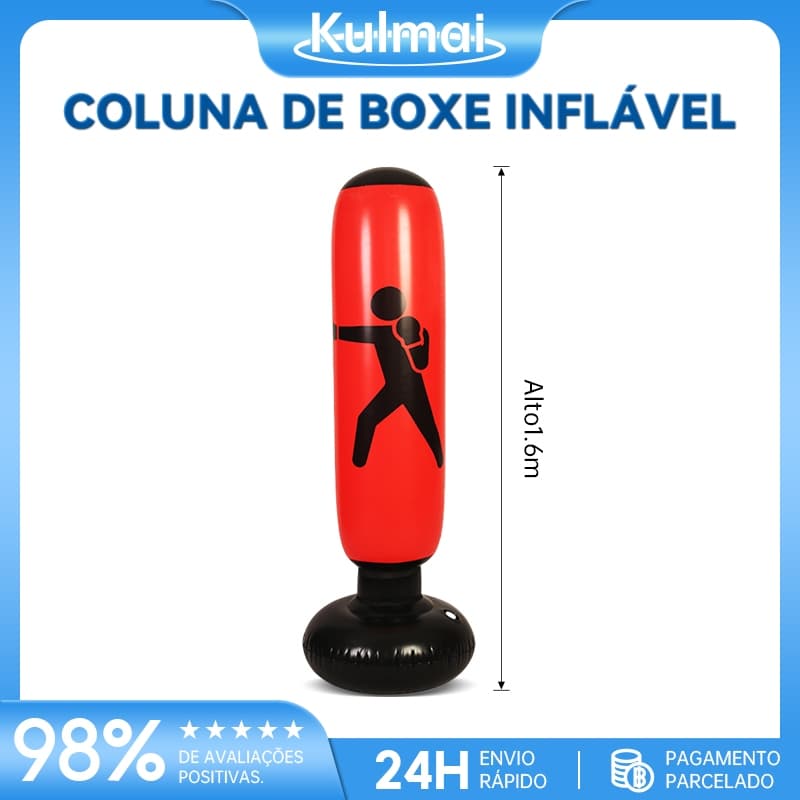 Kulmai 1.6m Inflatable Punching Bag – Ideal for Boxing, Muay Thai & Crossfit – Home Workout Essential