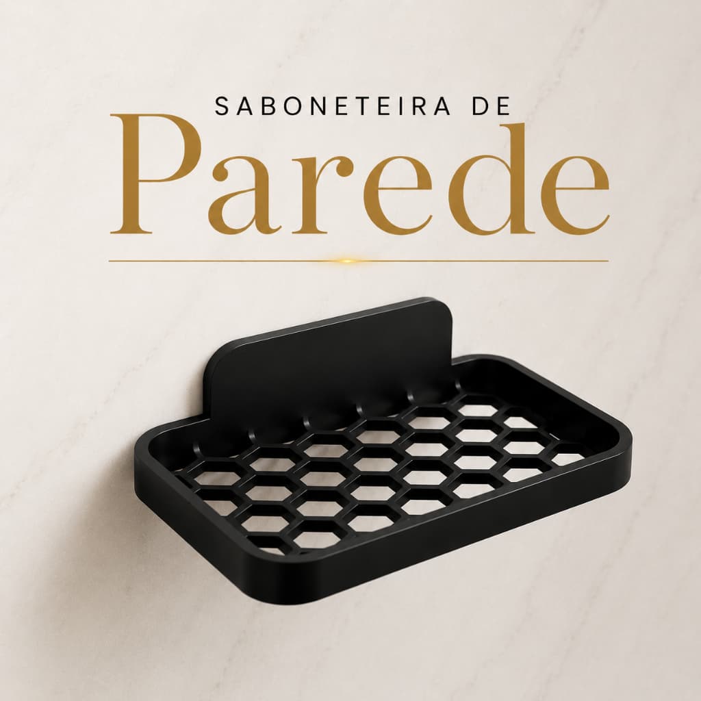 Saboneteira Stander De Banheiro Lavabo Decoraivas De Parede, Anti Lodo Escorre Água