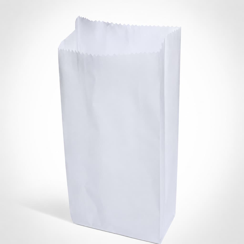 Saco Branco Monolúcido 2kg 13x31x6cm 500 Unidades Embalagem Para Alimentos Mercado Padaria Hortifruti Delivery