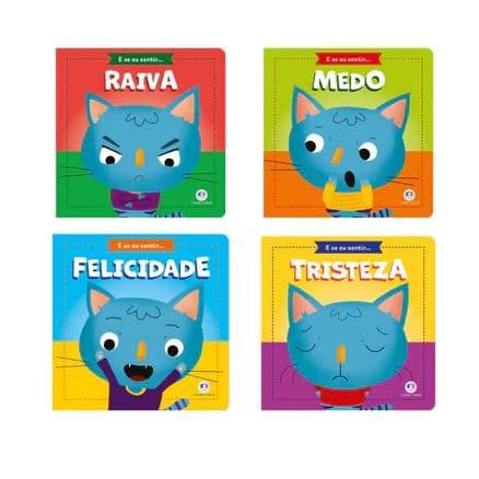 Kit 4 Livros - E Se Eu Sentir - Felicidade + Tristeza + Medo + Raiva