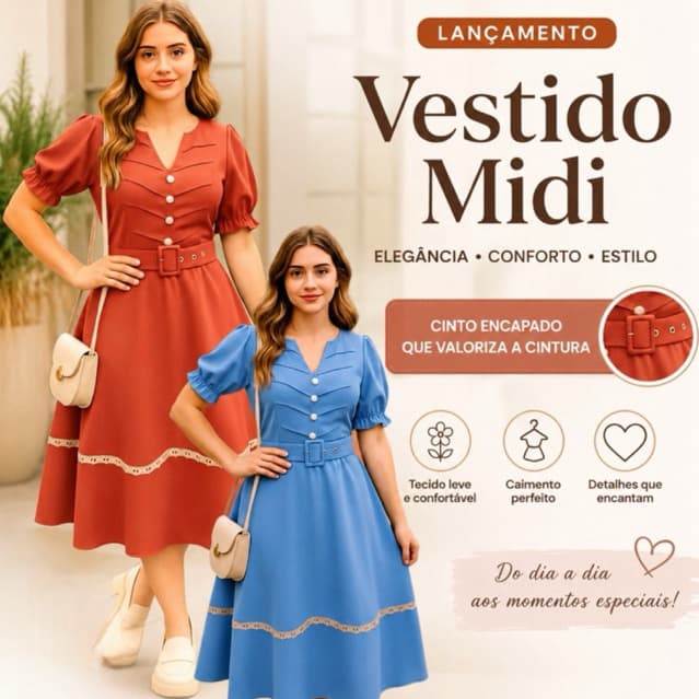 vestido modesto em alfaiataria com detalhe de bico na saia, botões removíveis na blusa, com o cinto