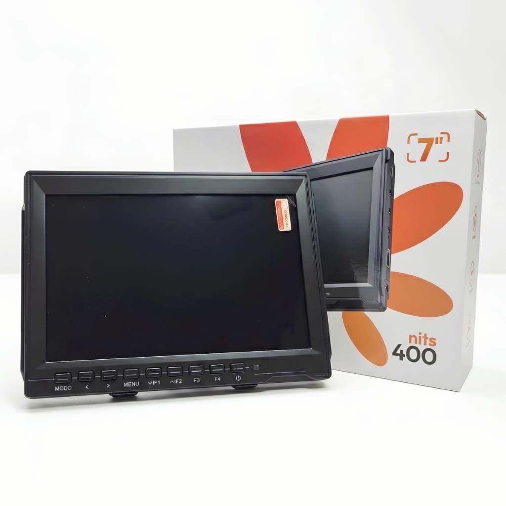 Monitor De Vídeo Externo 7” IPS Full HD 1280x800 Para Filmagem Camera DSLR 400 nits