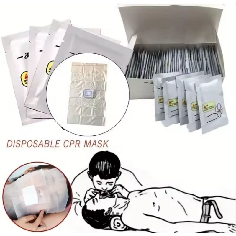 5 máscaras de primeiros socorros portáteis respiração médica cpr ressuscitador resgate válvula unidirecional boca a boca
