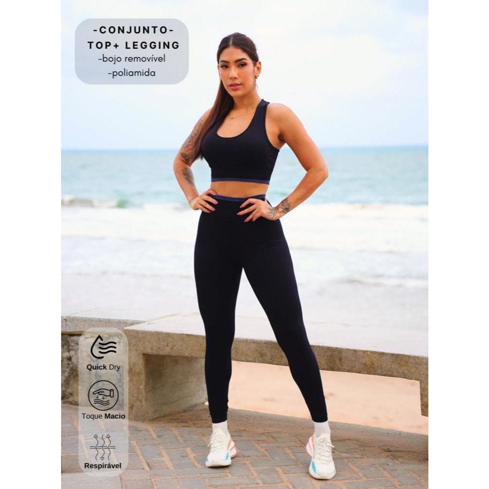 Conjunto All Black feminino academia preto