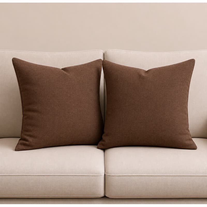 Kit 4 Capas de Almofada Tecido Suede Lisa Decorativa C/ Zíper Invisível