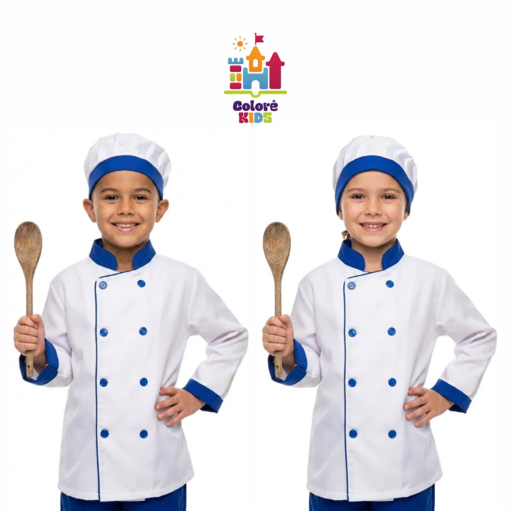 Fantasia Infantil Chefe de Cozinha cozinheiro Unissex
