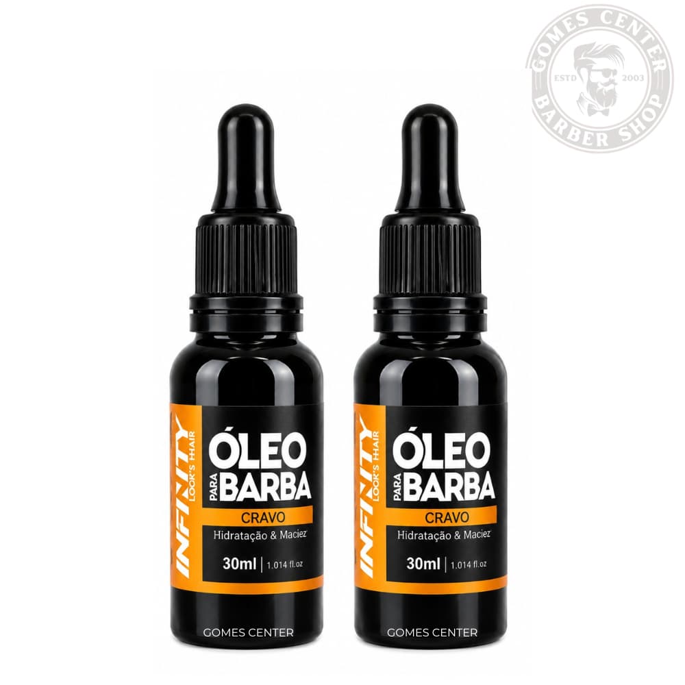 Kit 2 Óleo Para Barba 30ml Infinity For Men Fox – Hidrata, Alinha e Dá Brilho