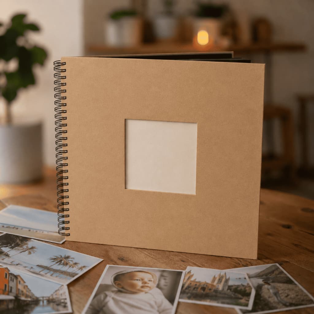 Livro Assinatura Para Decorar Álbum Scrapbook Capa Kraft Grande