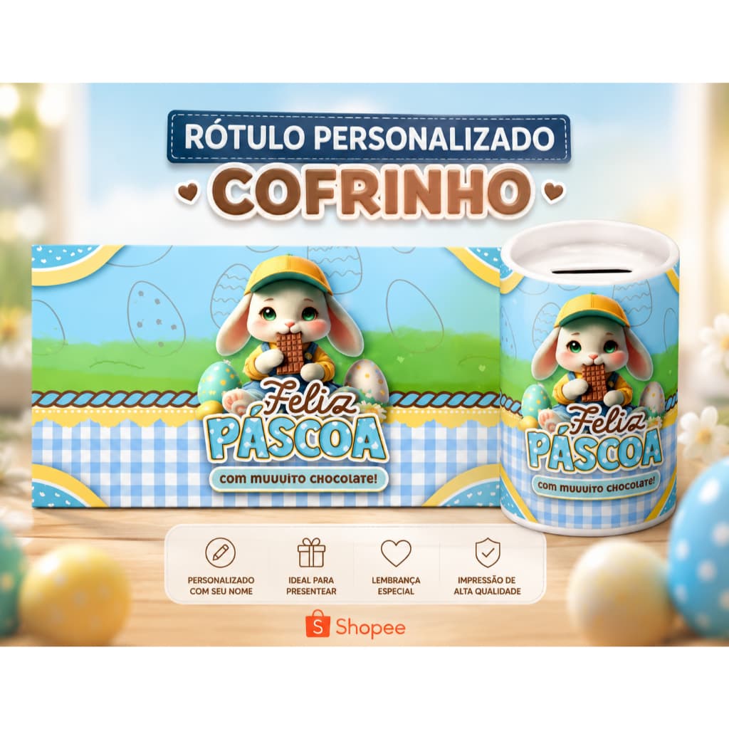 10 unidades Rotulo adesivo para cofrinho páscoa | adesivo personalizado para cofrinho, Qualquer tema temas