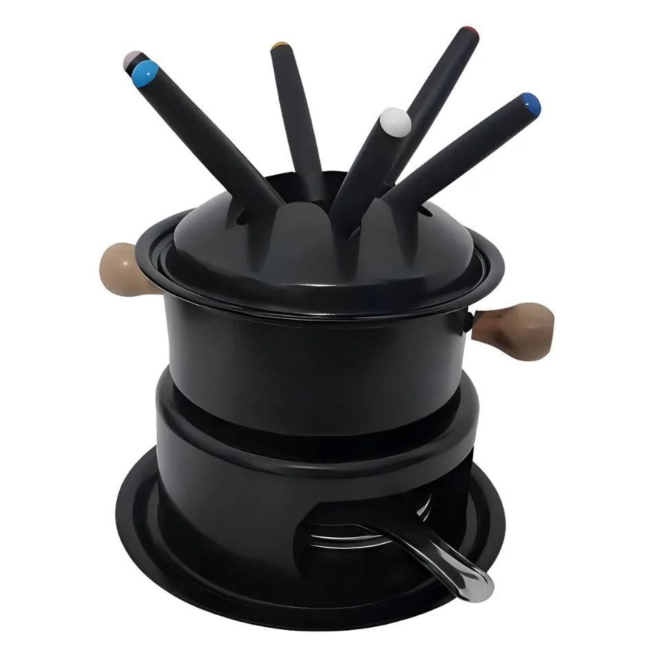 Aparelho de Fondue 11 Peças Cazza Preto
