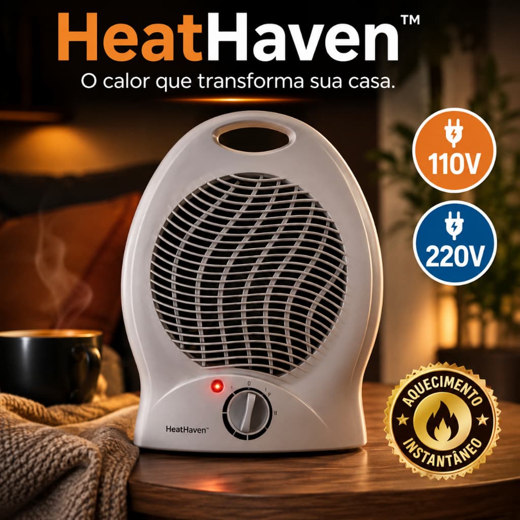 Aquecedor  Elétrico Desumidificador Termo Ventilador 110V 220V Potente Silencioso