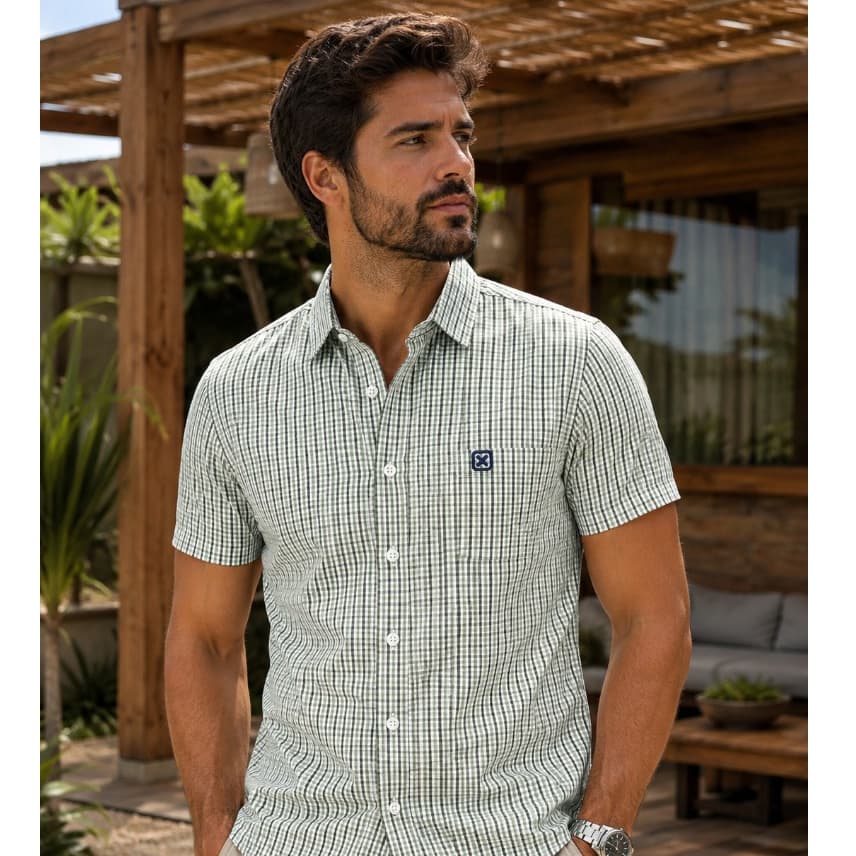 camisas country ARIAT manga curta Xadrez rodeio quadrilha Masculina