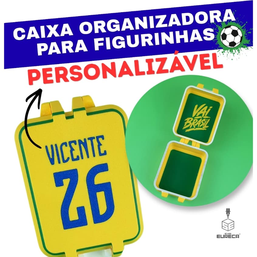 Caixa para Figurinhas da Copa - Personalizável