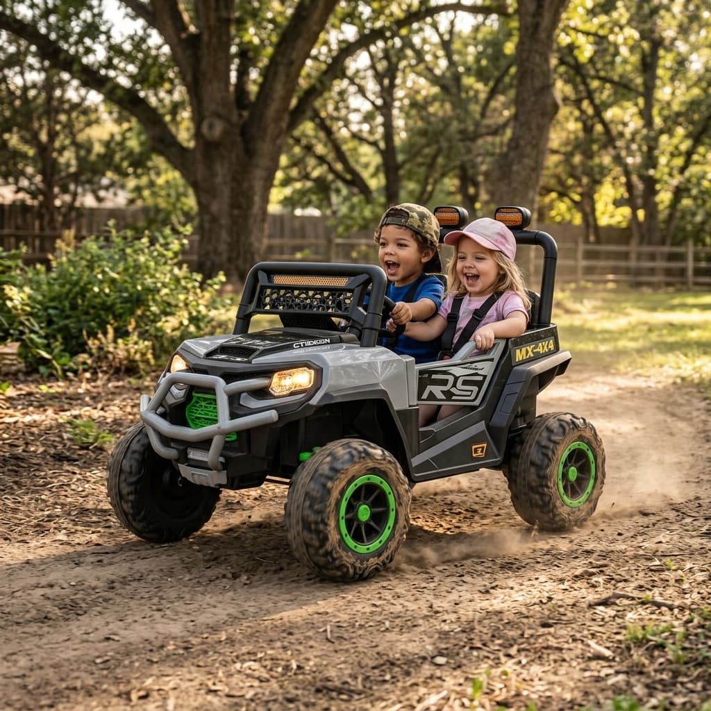 Carro Eletrico Infantil Jipe Force Cinza Passeio Crianca Divertido Seguro