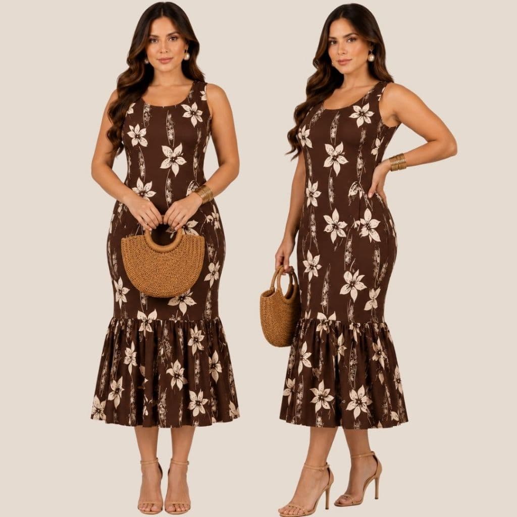 Vestido  Feminino Midi  Estampado em Crepe  Elegante Moda Casual Verão Moda Evangélica Moda Cristã