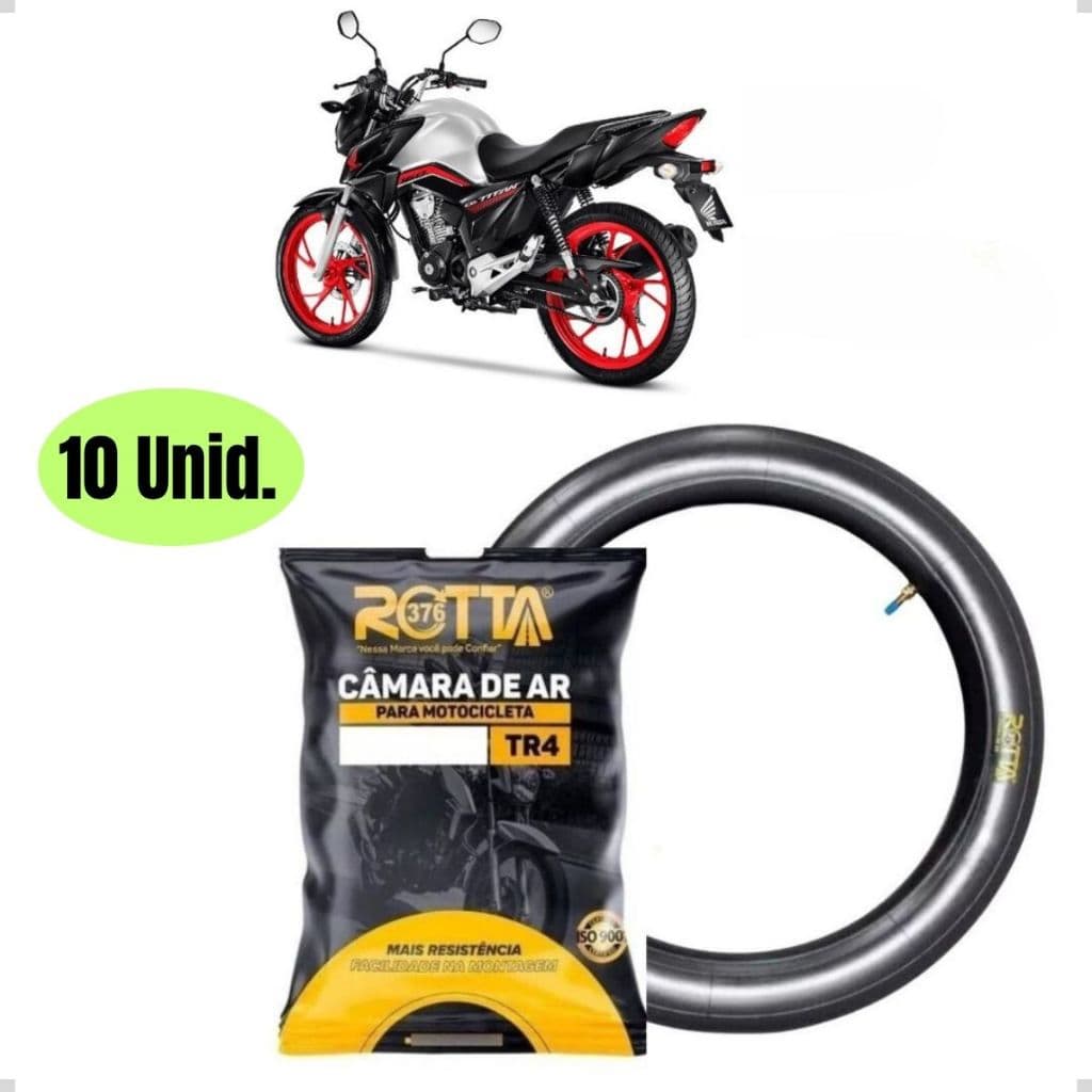 Kit 10 Câmaras de Ar Pneu Aro 18 Moto CG TITAN FAN
