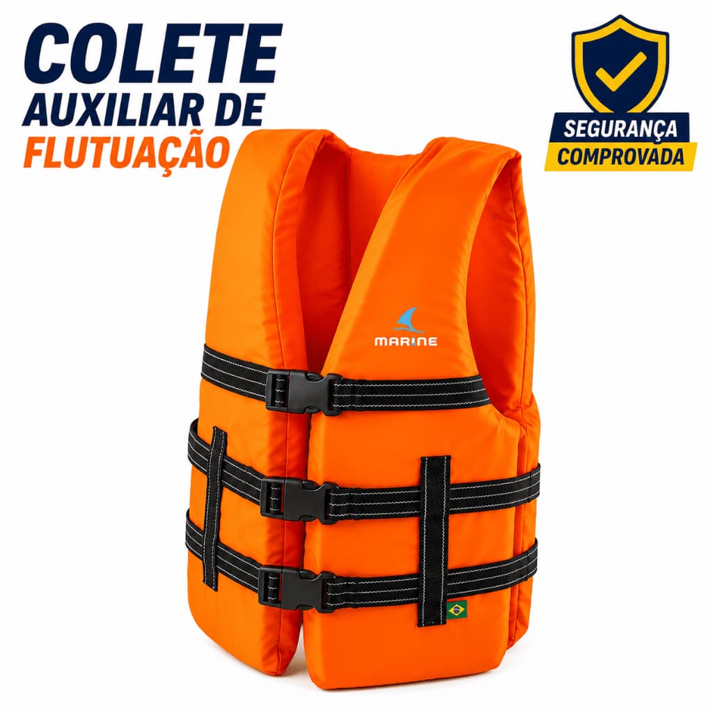 Boia Colete Auxiliar Flutuação Salva Vidas Jaleco De 15 a 140kg - Várias Cores