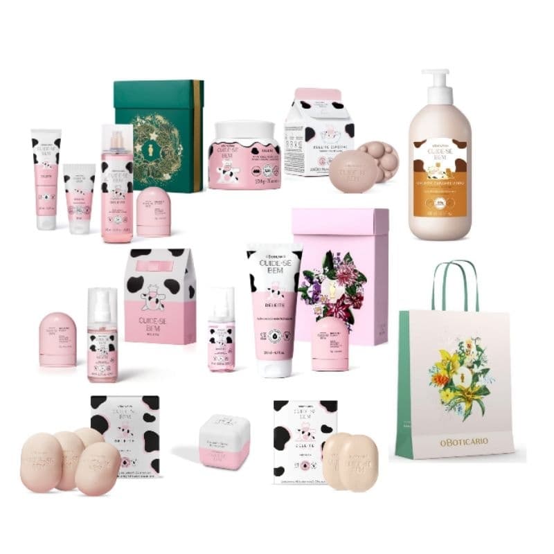 Boticário Dia dos Namorados Deleite:Body Splash,Loção,Creme Mãos,Sabonete Liquido,Sabonete em Barra,Manteiga Corporal