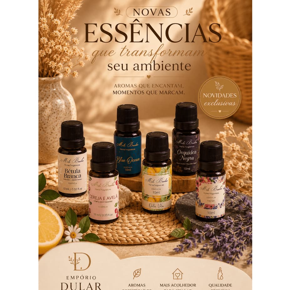 ESSÊNCIA MELS BRUSHES PARA AROMATIZADOR - DIFUSOR ELÉTRICO DE AMBIENTES 10 ML - LINHA ESSENCIAL