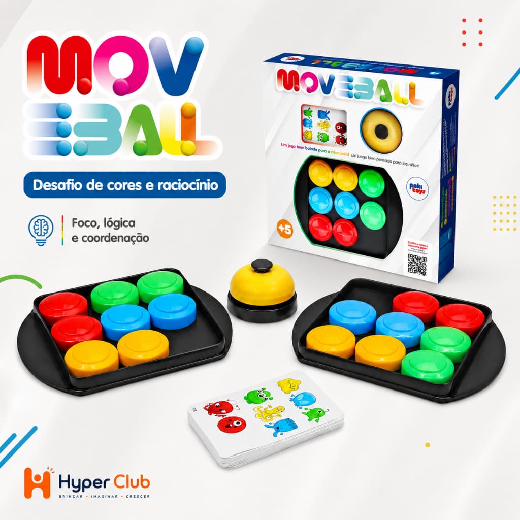 Jogo MoveBall Pedagógico Infantil e Adulto Toys