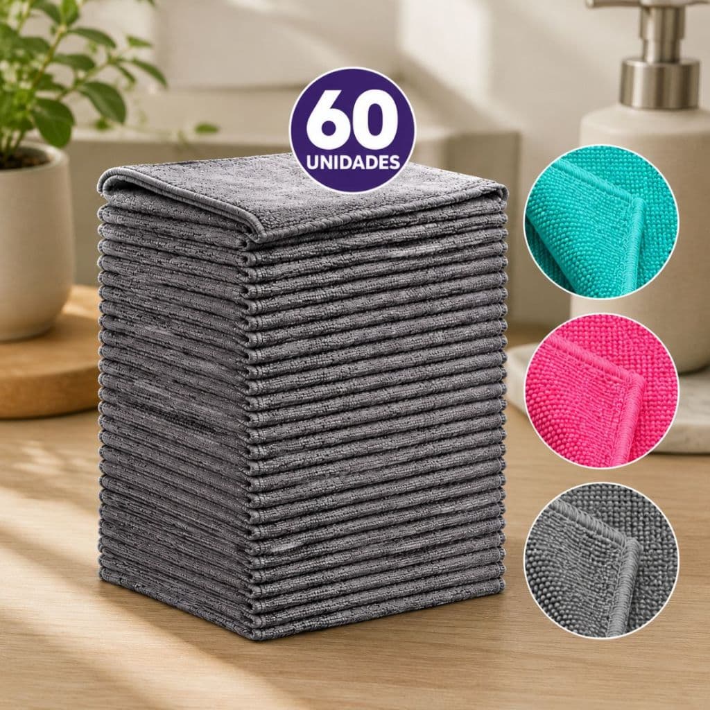 Pano Multiuso De Microfibra Em Rolo Destacavel Limpeza Geral Tela Celular Espelho Vidro