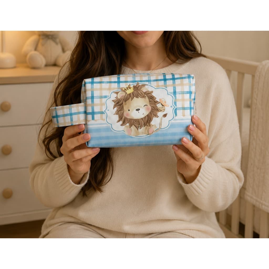 Necessaire Box com Alça Leãozinho Envio Imediato