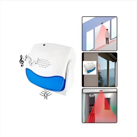 Sensor De Presença Anunciador Sem Fio Campainha 36 Toques Para Loja Casa B-max