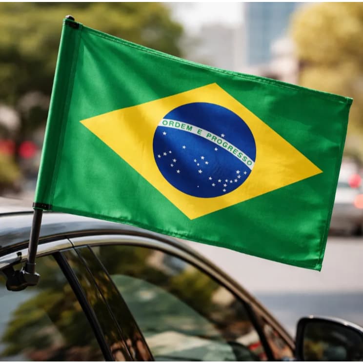 Bandeirinhas Brasil Bandeira Copa Mundo C/ Hastes P/ Carros