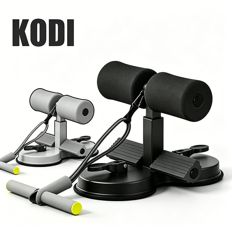 Abdominal Assistant with Suction Cup: 3-Level Adjustment | Protects Abdomen/Knees | For Home/Gym V2