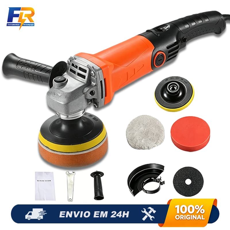 Politriz e Lixadeira Angular 1150W 125MM Profissional Automotiva Com Kit