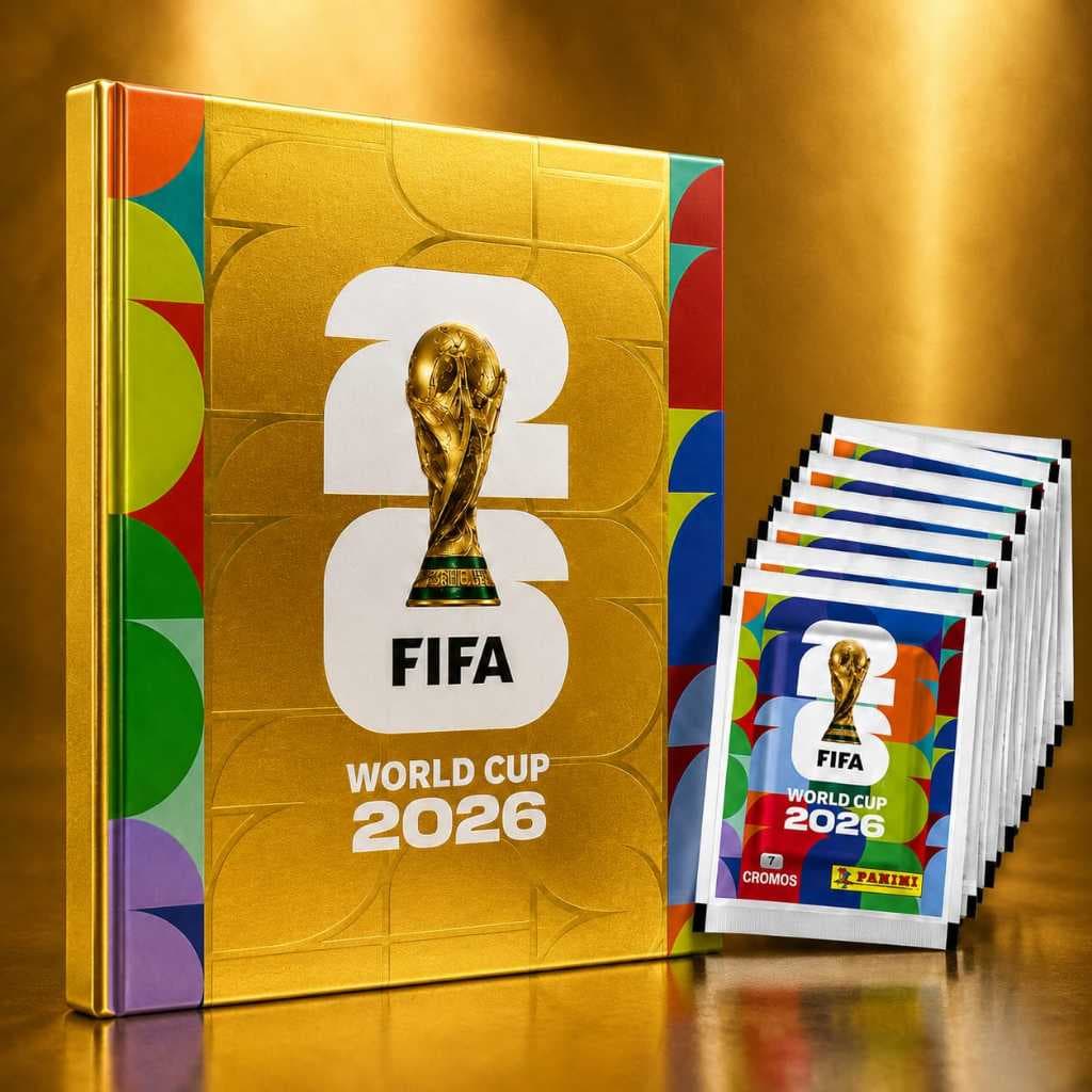 Álbum da Copa 2026 Oficial CAPA DURA OURO + 21 figurinhas