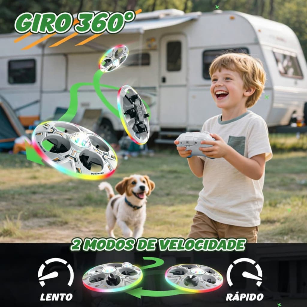 Drone RC Ufo de Espuma, 1 Bateria Mini Helicóptero Aéreo - Brinquedo para Crianças de Natal