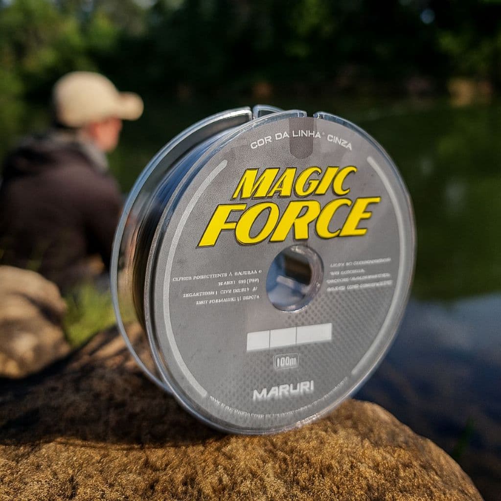 Linha de Pesca Monofilamento Maruri Magic Force Cinza 100 Metros