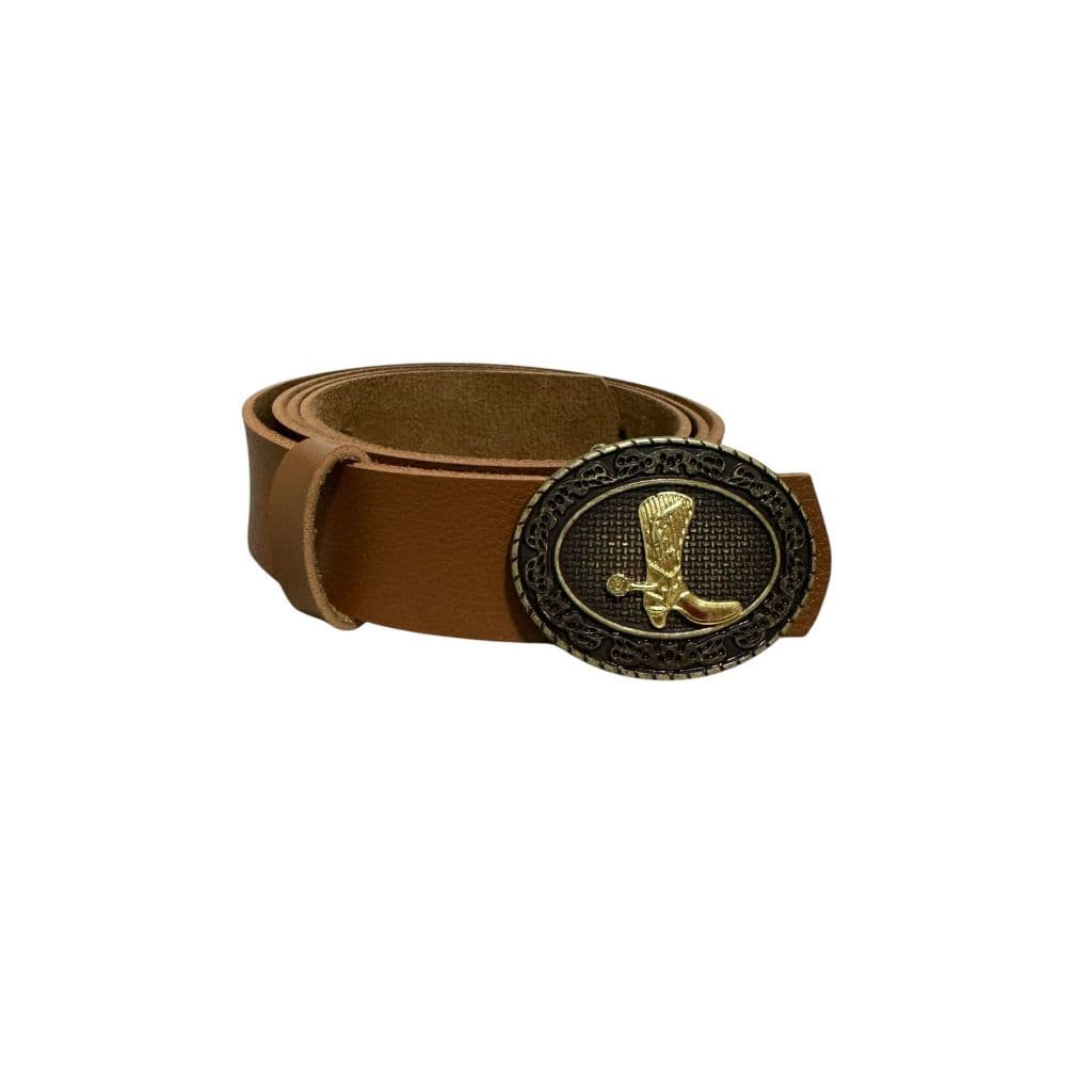 Cinto Feminino Da Moda Country Elegante Couro Sintético Fivela  Ouro Velho Bota  - dany