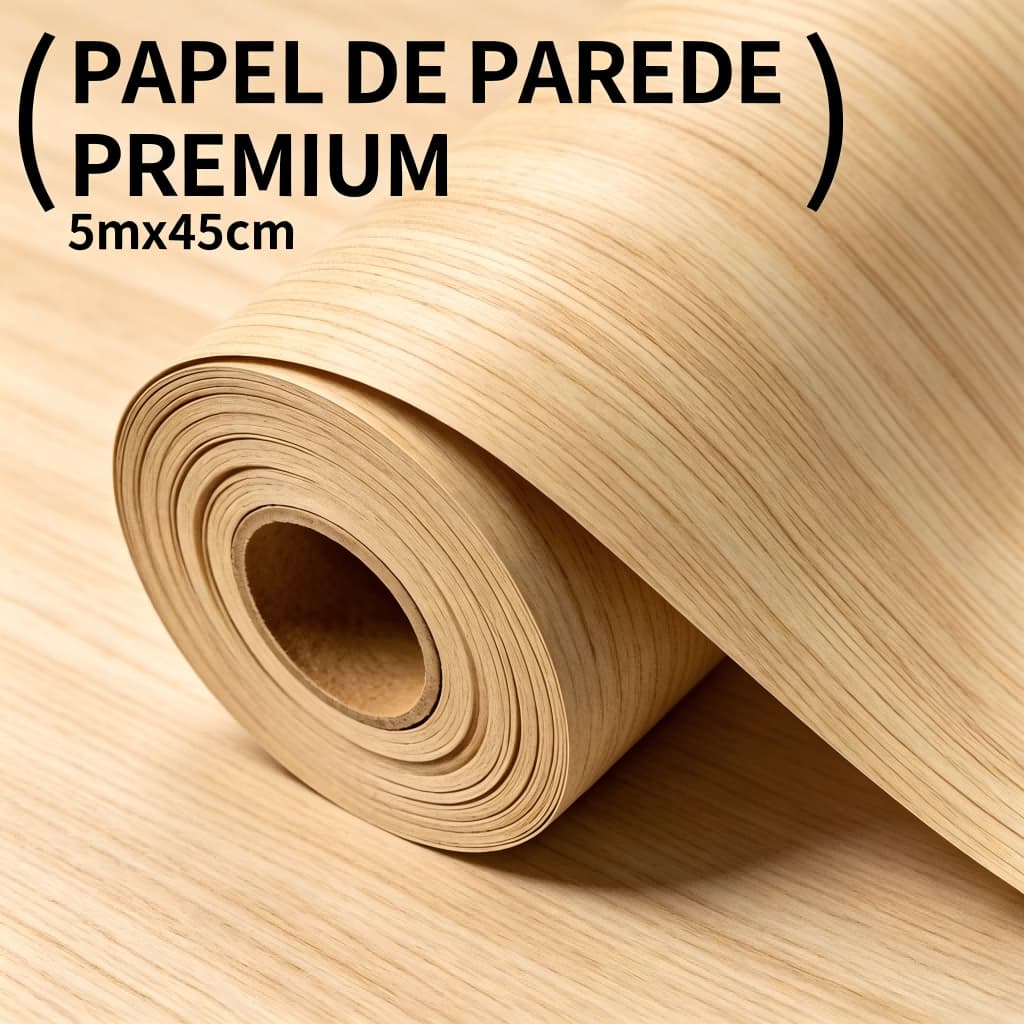 Papel de Parede 3D Texturizado Madeira Realista Autoadesivo 5m x45cm Impermeável Lavável Decoração Sala Quarto