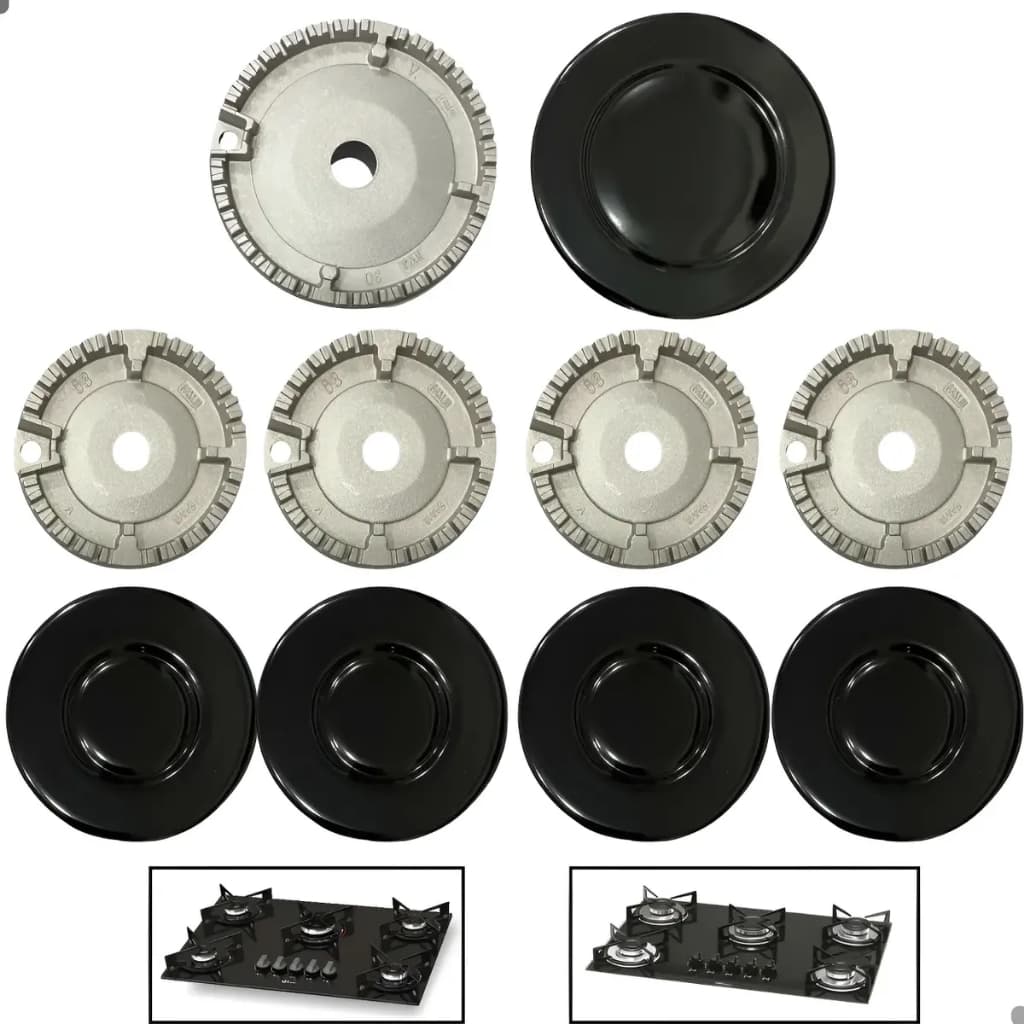 Kit Espalhador Difusor Fogão Cooktop Fischer 5 Bocas 1642 Fg