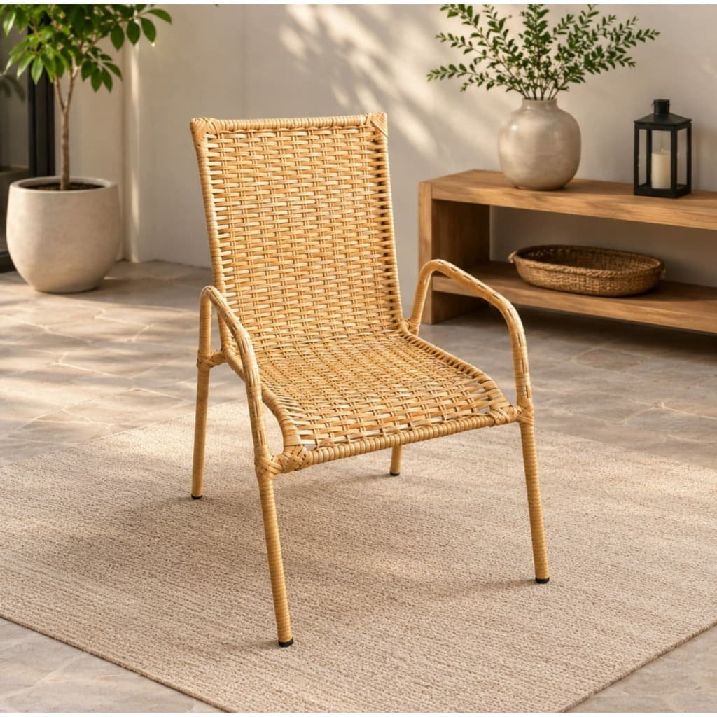 Cadeira Junco Romana  -  Fibra Sintética -  Ideal para sua Area Gourmet  -  Jardim  -  Varanda  -