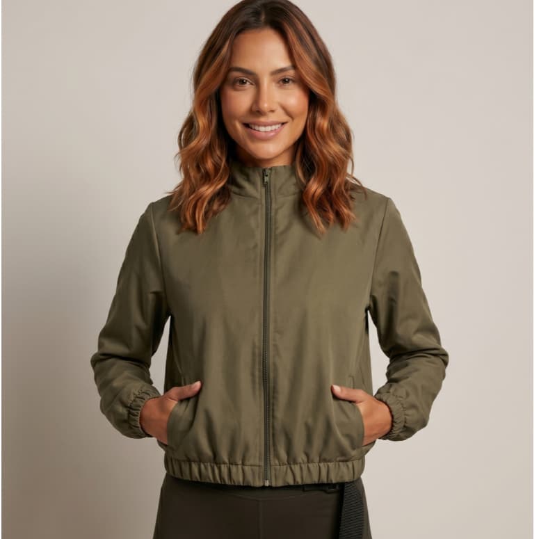 Jaqueta Corta Vento Feminina Blusa Manga Longa Inverno