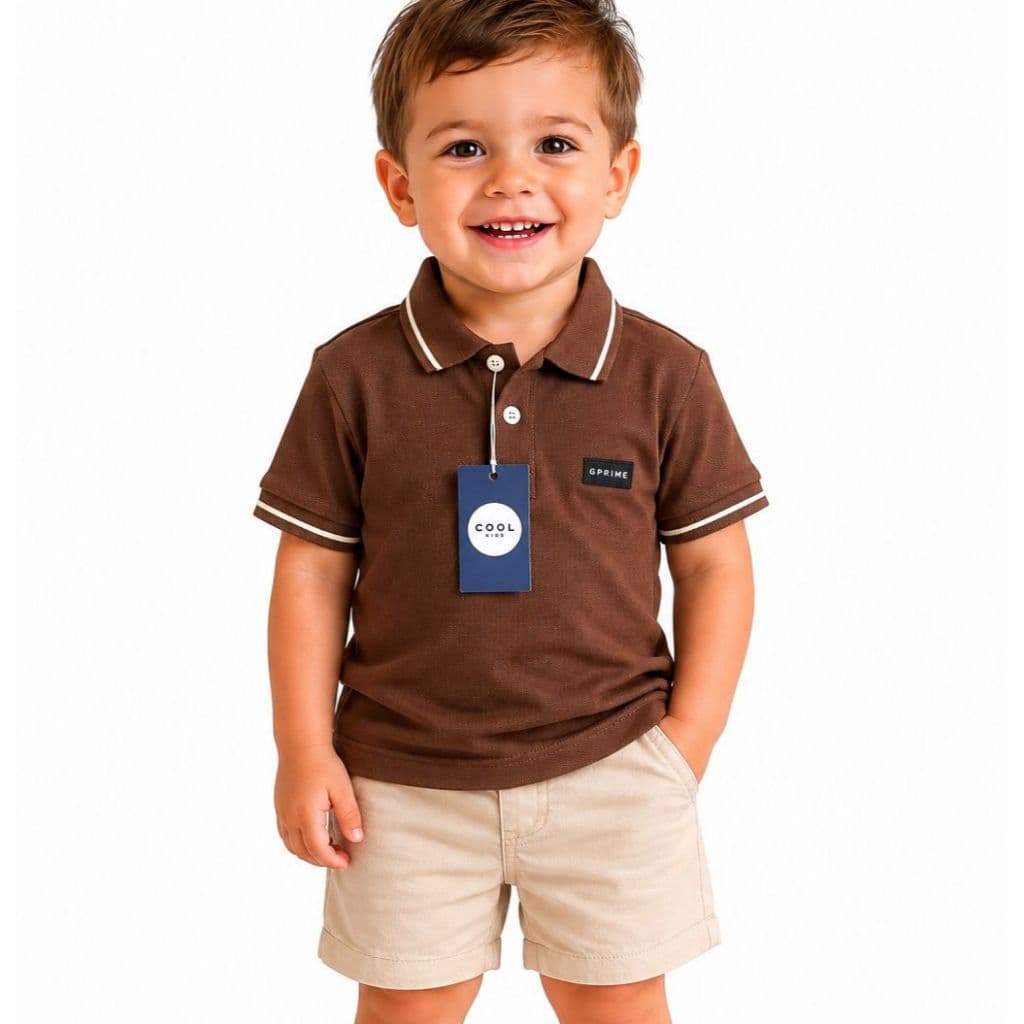 Camiseta Polo infantil menino bebê gola polo TAM 1 2 3 algodão