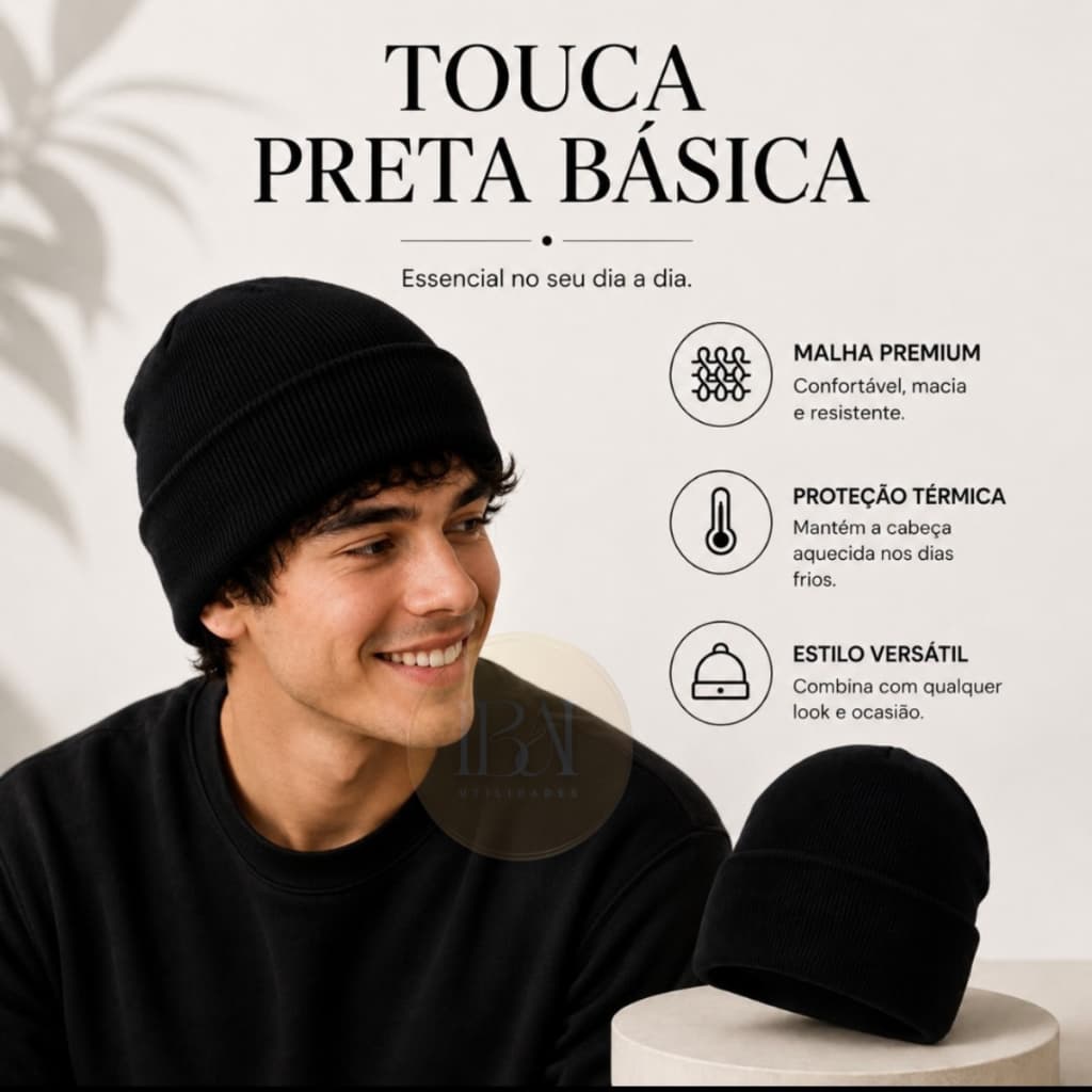 Gorro de Frio Adulto Touca Unissex Masculino e Feminino Macia Ideal para Inverno