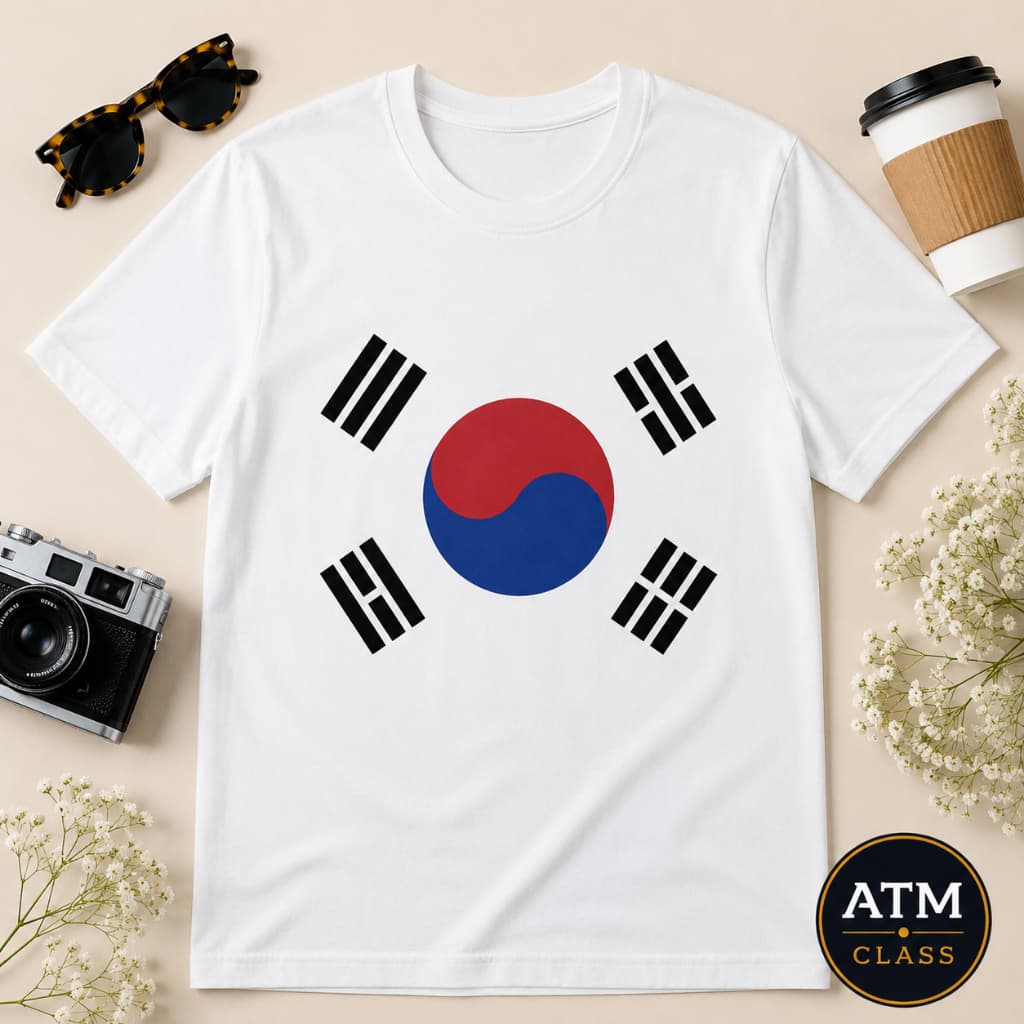 Camiseta Camisa Coreia Do Sul Blusa T-shirt 30.1 unissex 100% Algodão Envio Imediato